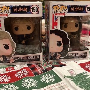 Funko POP Rock! Def Leppard 150 Phil Collins and 151 Vivian Campbell